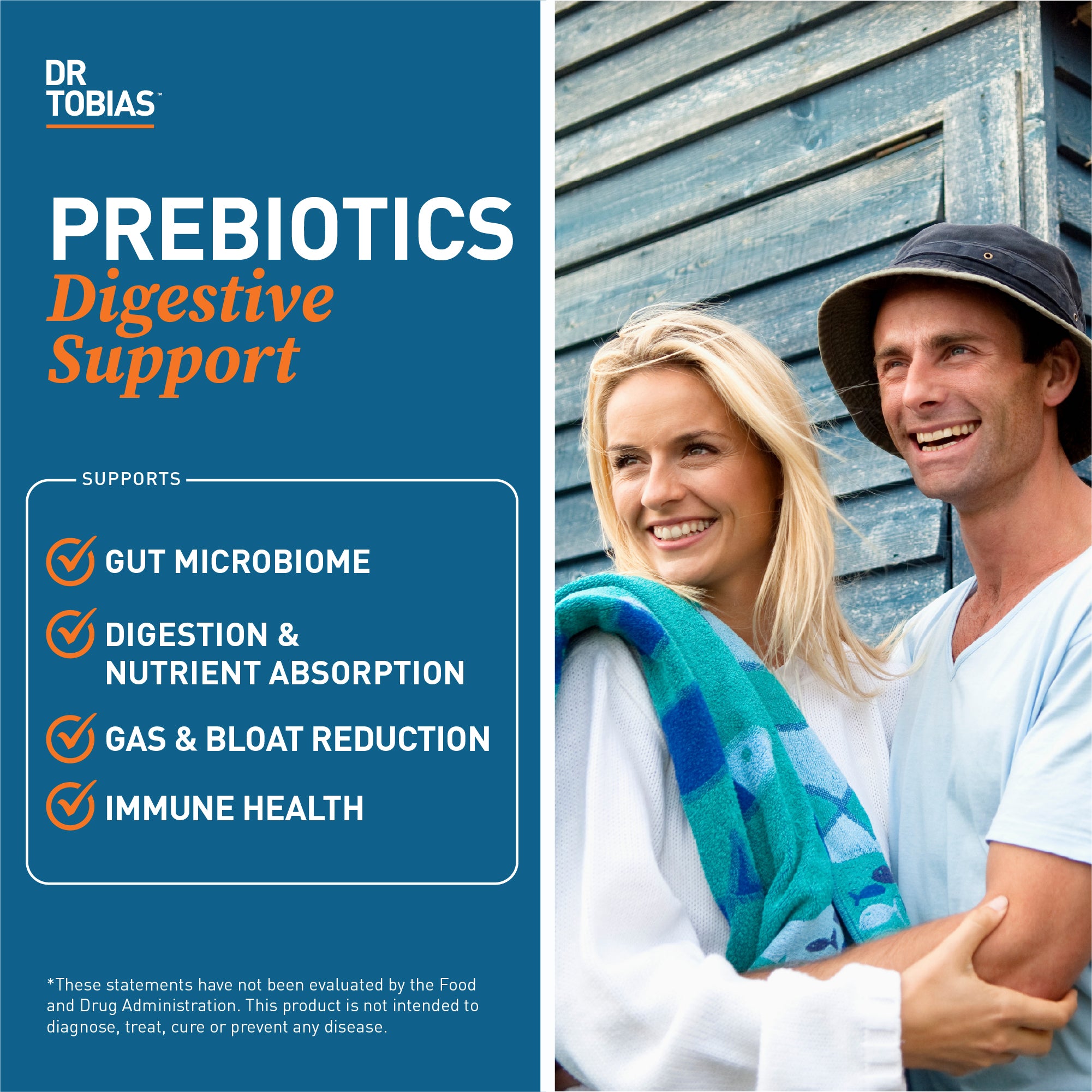 Dr. Tobias Prebiotics, Supports Digestion & Gut Health, Feed Good Probiotic Bacteria, Boost Gut Immune Function