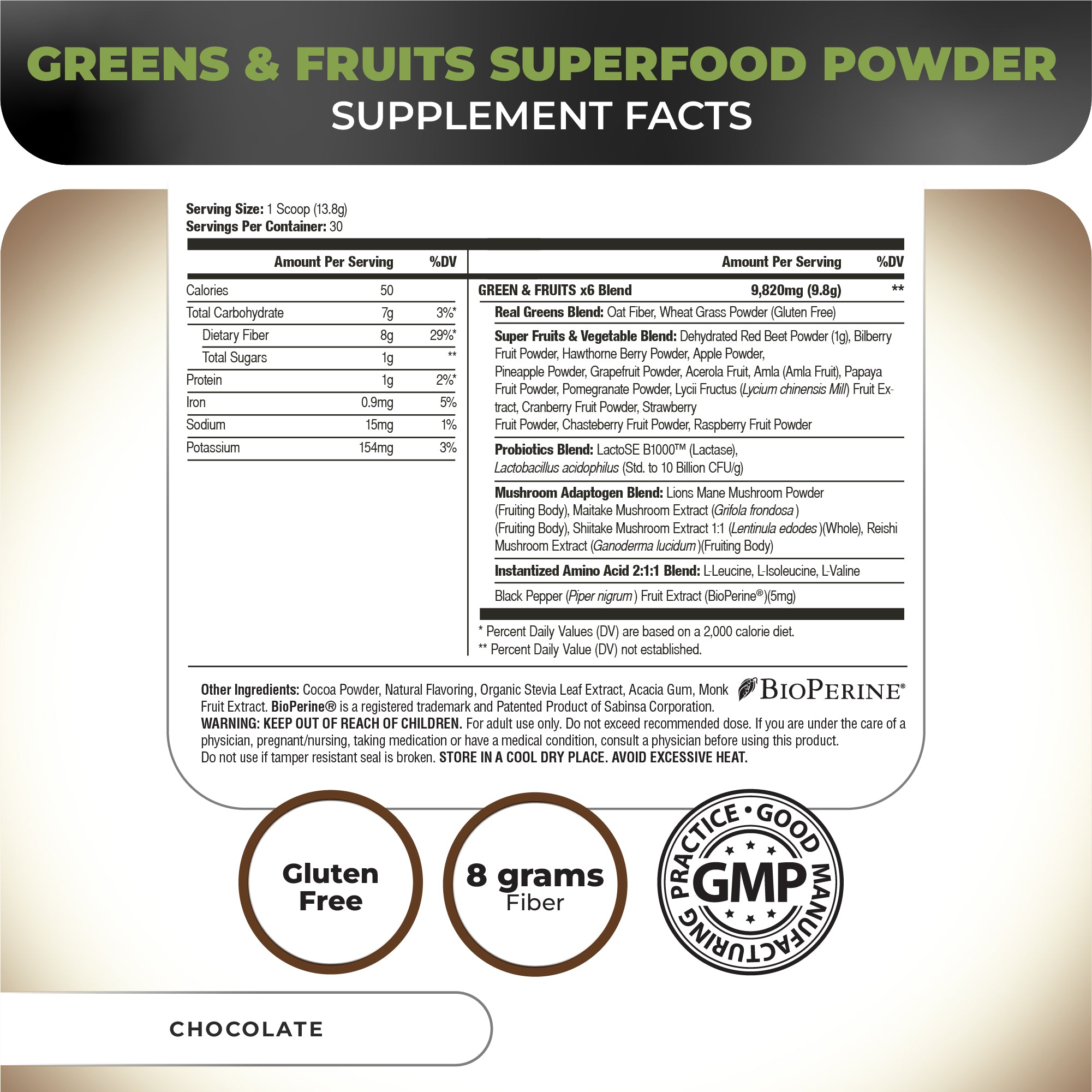 GREENS & FRUITS - Natural Superfood Powder