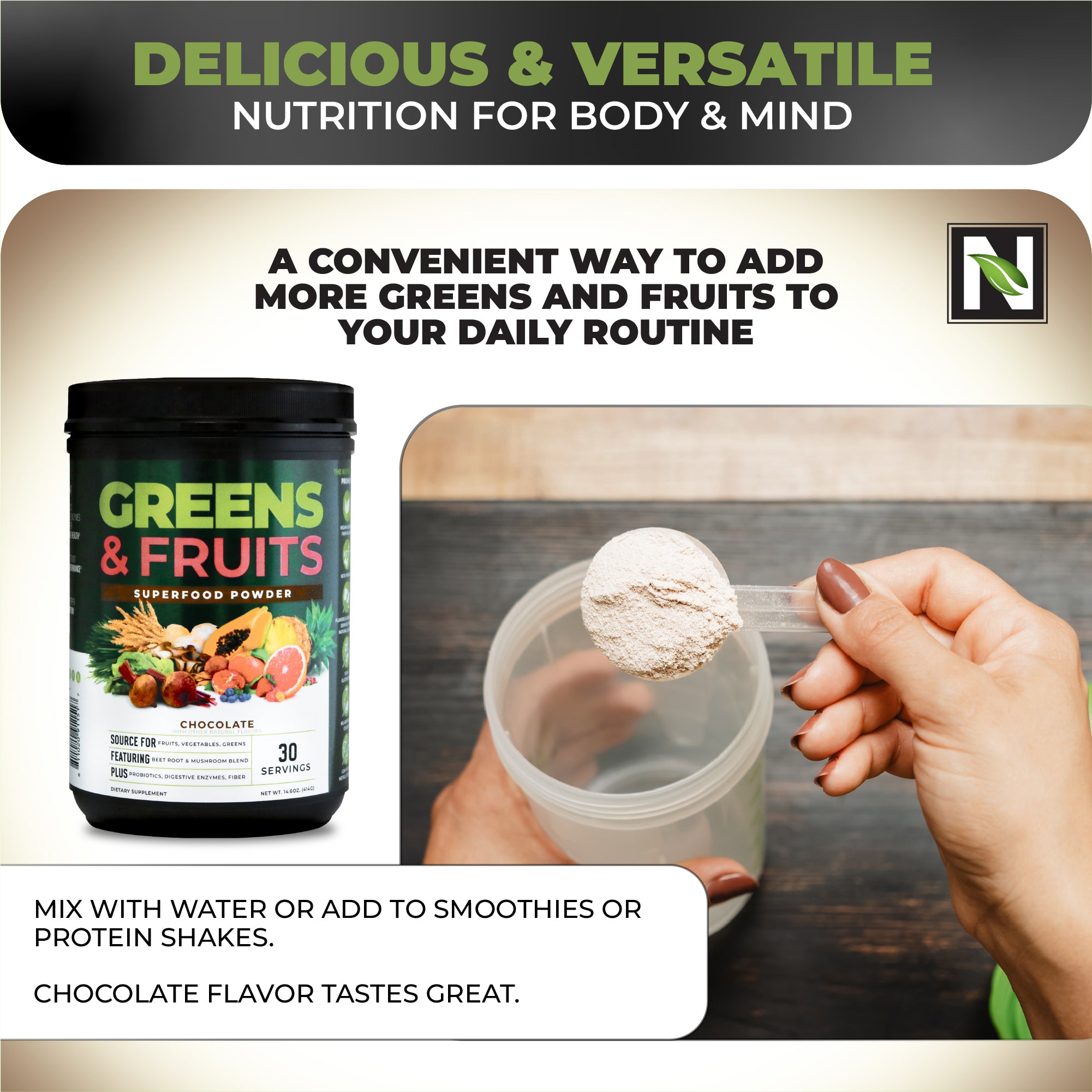 GREENS & FRUITS - Natural Superfood Powder