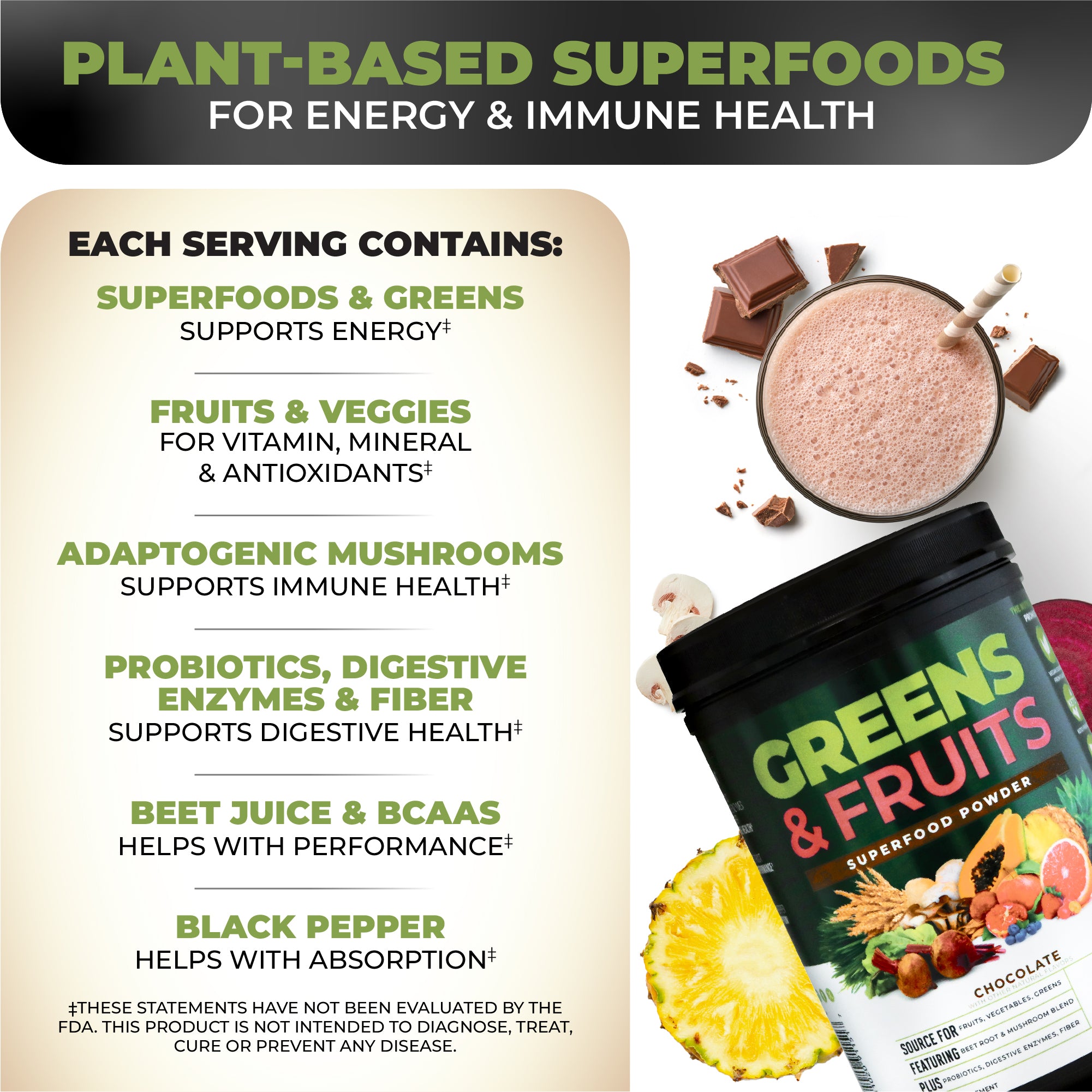 GREENS & FRUITS - Natural Superfood Powder