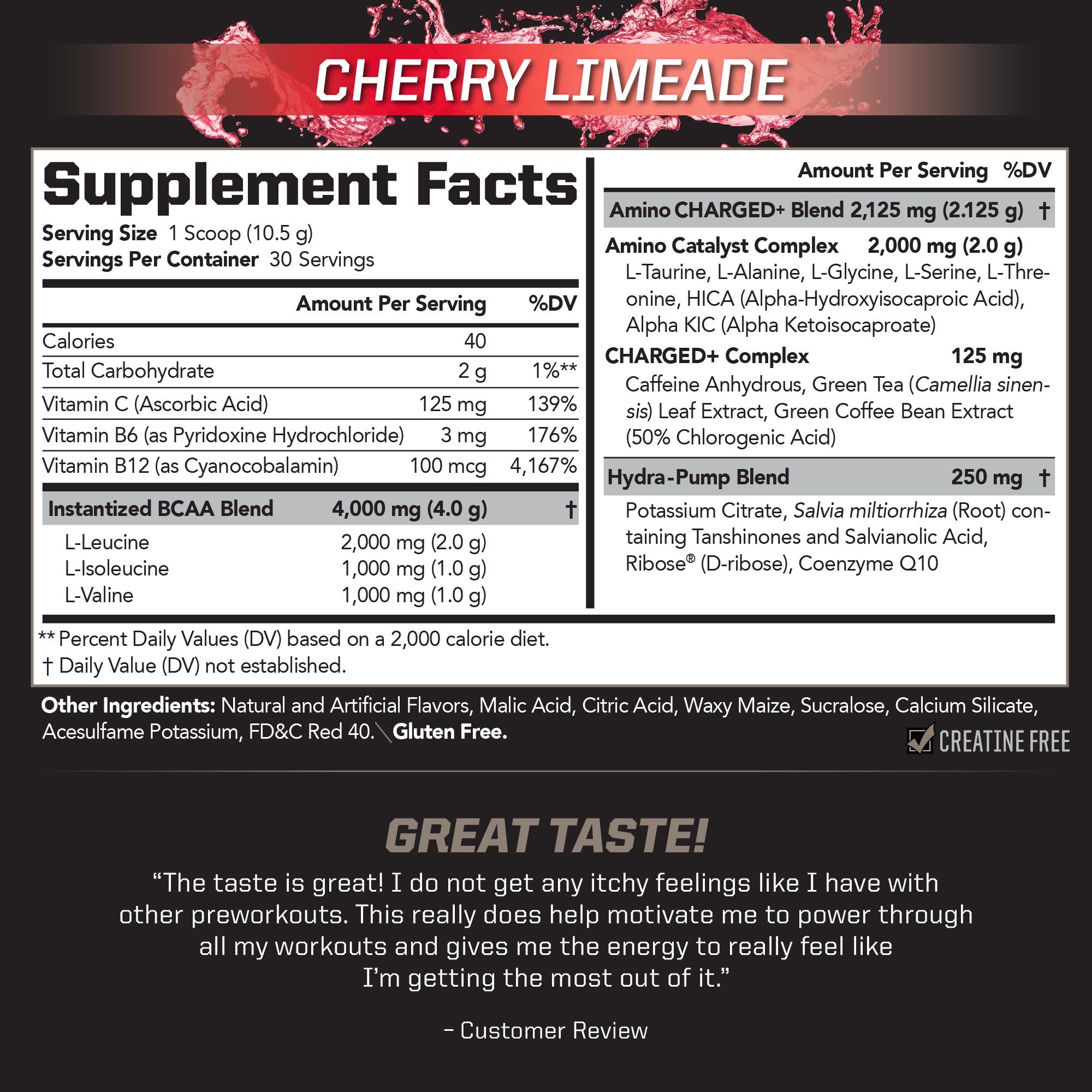 BCAA Charged Delicious Amino Acid Drink Mix
