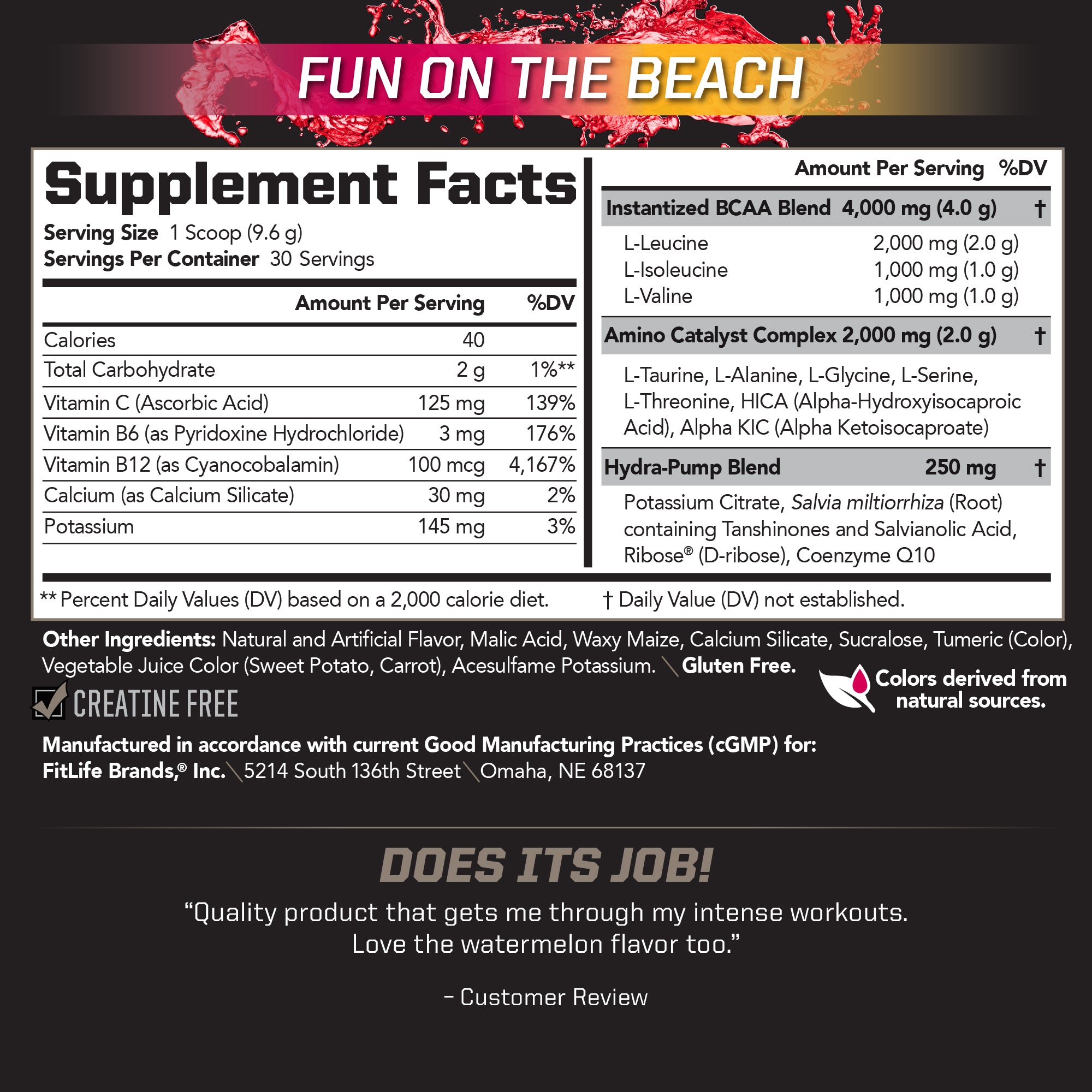 BCAA Stim-Free Delicious Amino Acid Drink