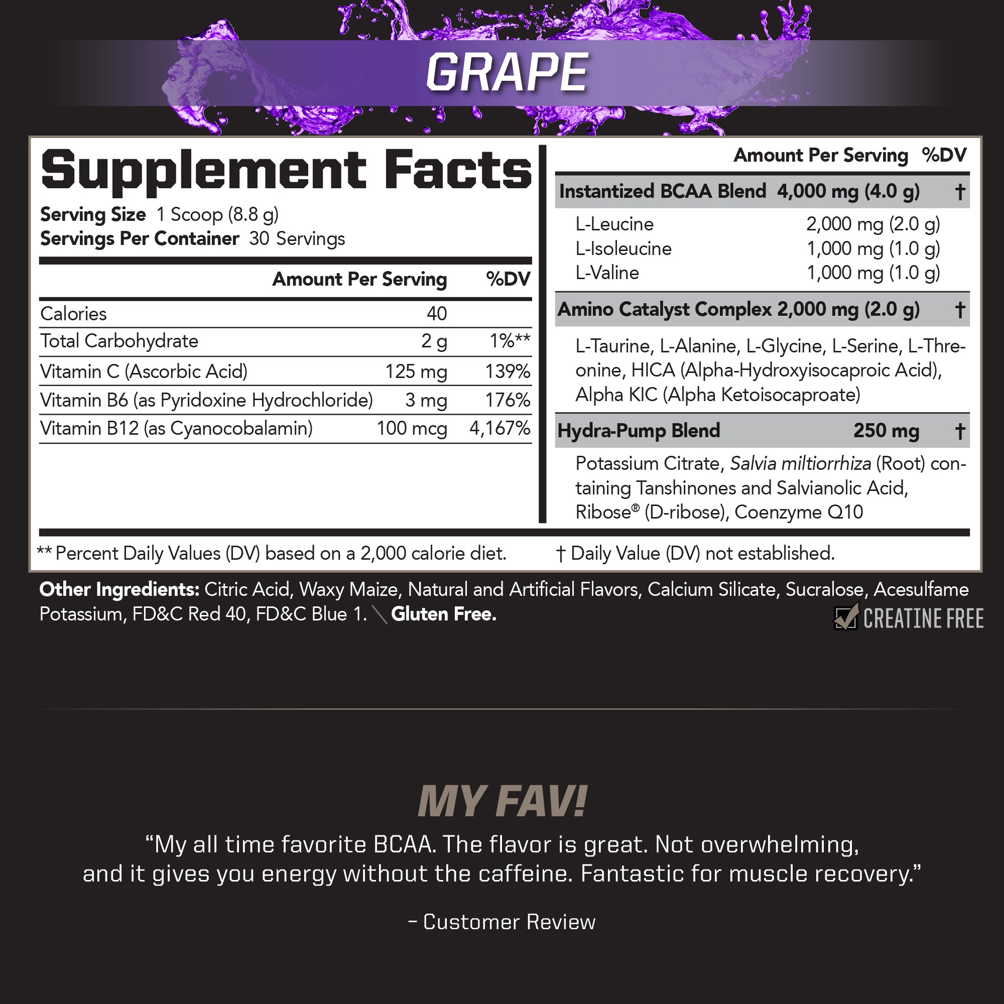 BCAA Stim-Free Delicious Amino Acid Drink