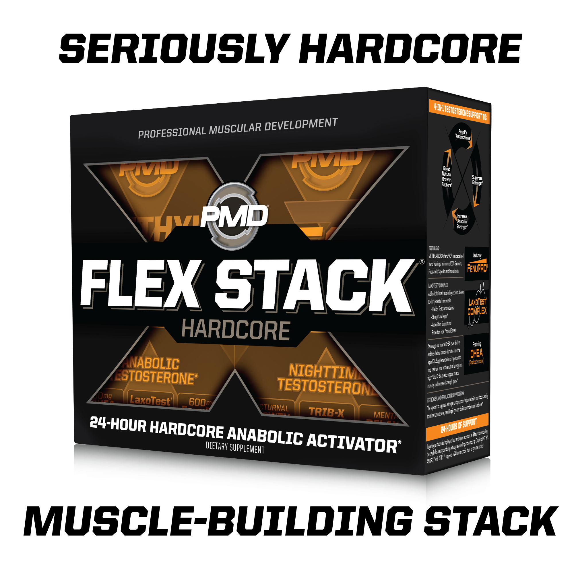 FLEX Stack® HARDCORE 24-Hour Healthy Testosterone Stack