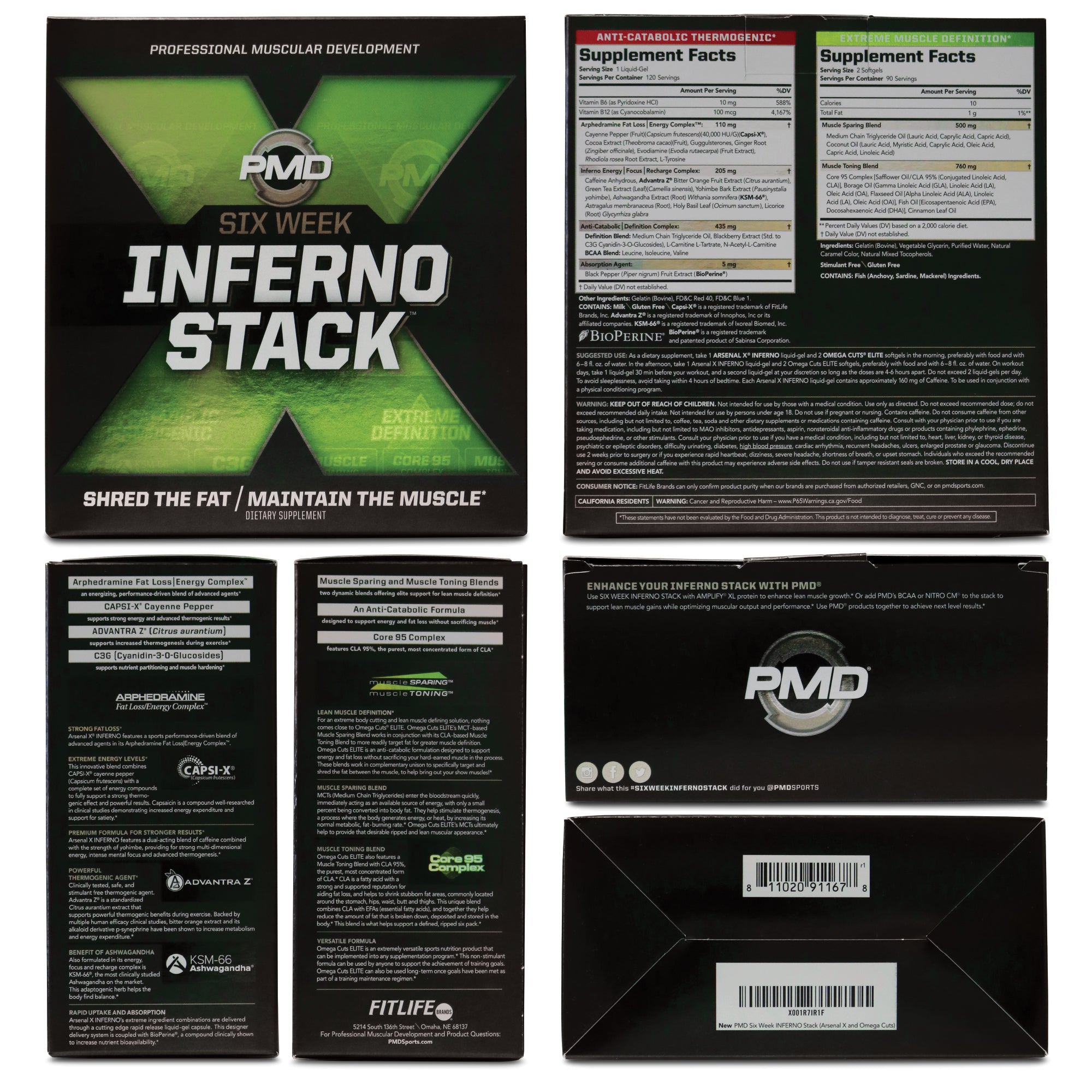Six Week Inferno Stack - Maximum Strength Fat Burner and CLA