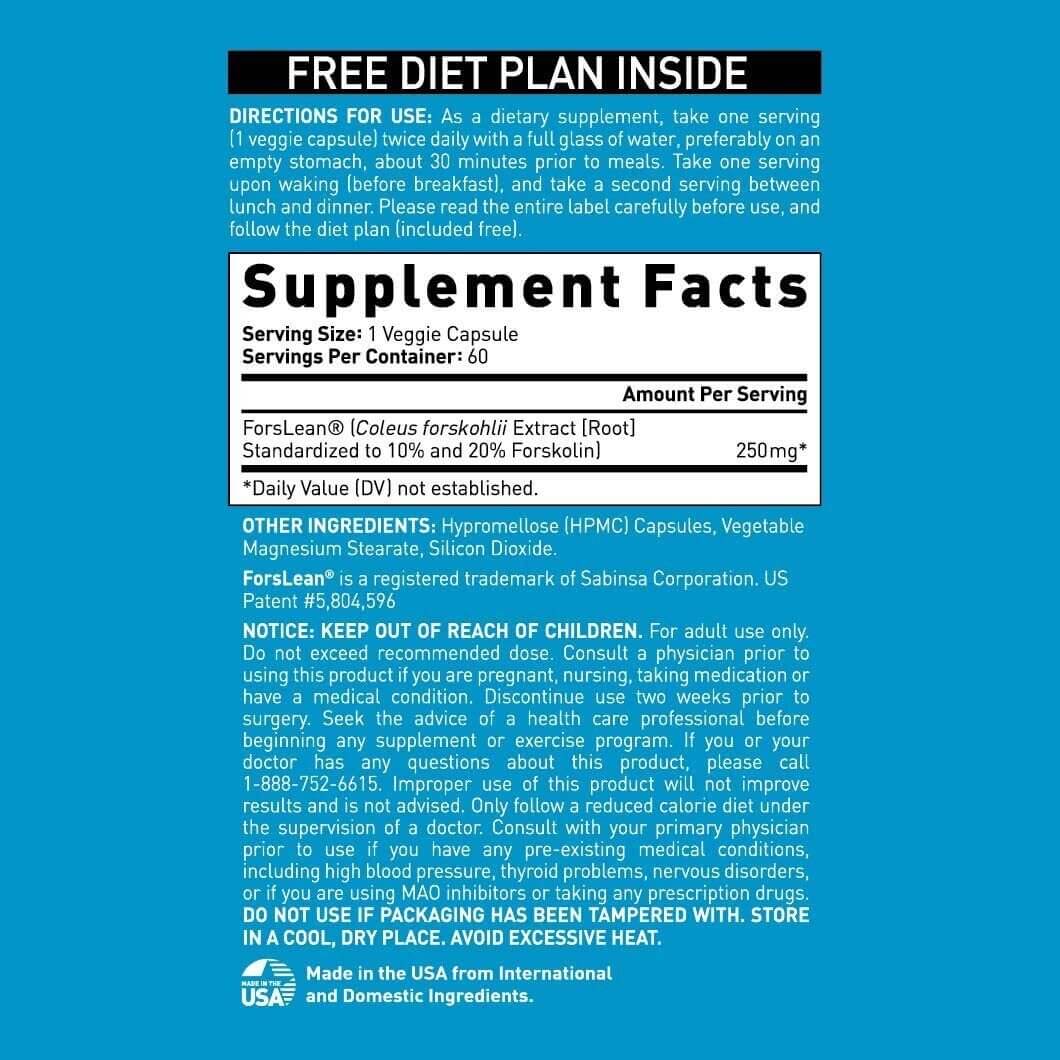 Forskolin Lean & Tone™ Weight Loss Pills