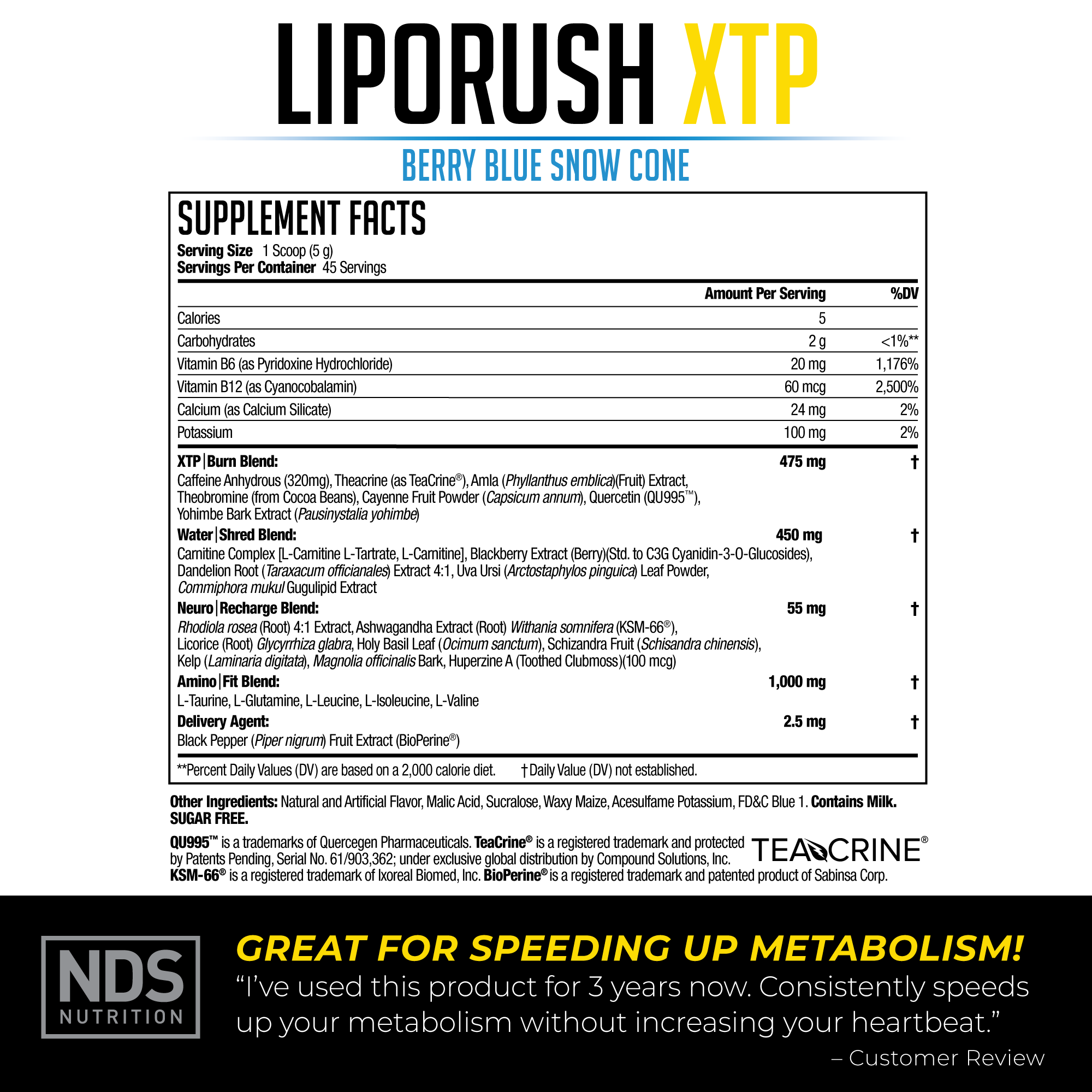 LipoRush® XTP Extreme Thermogenic Fat Burning Powder