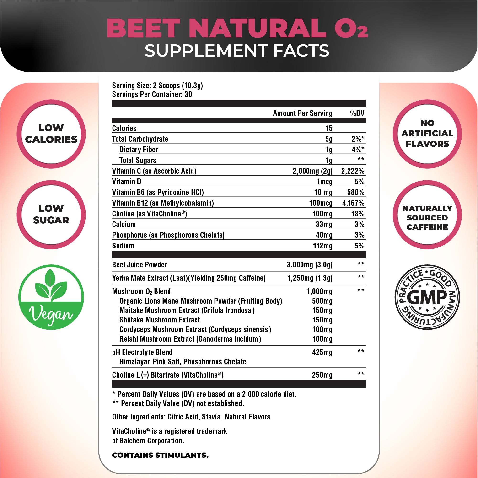 BEET NATURAL® O₂ Pre Workout - Passion Fruit Flavor