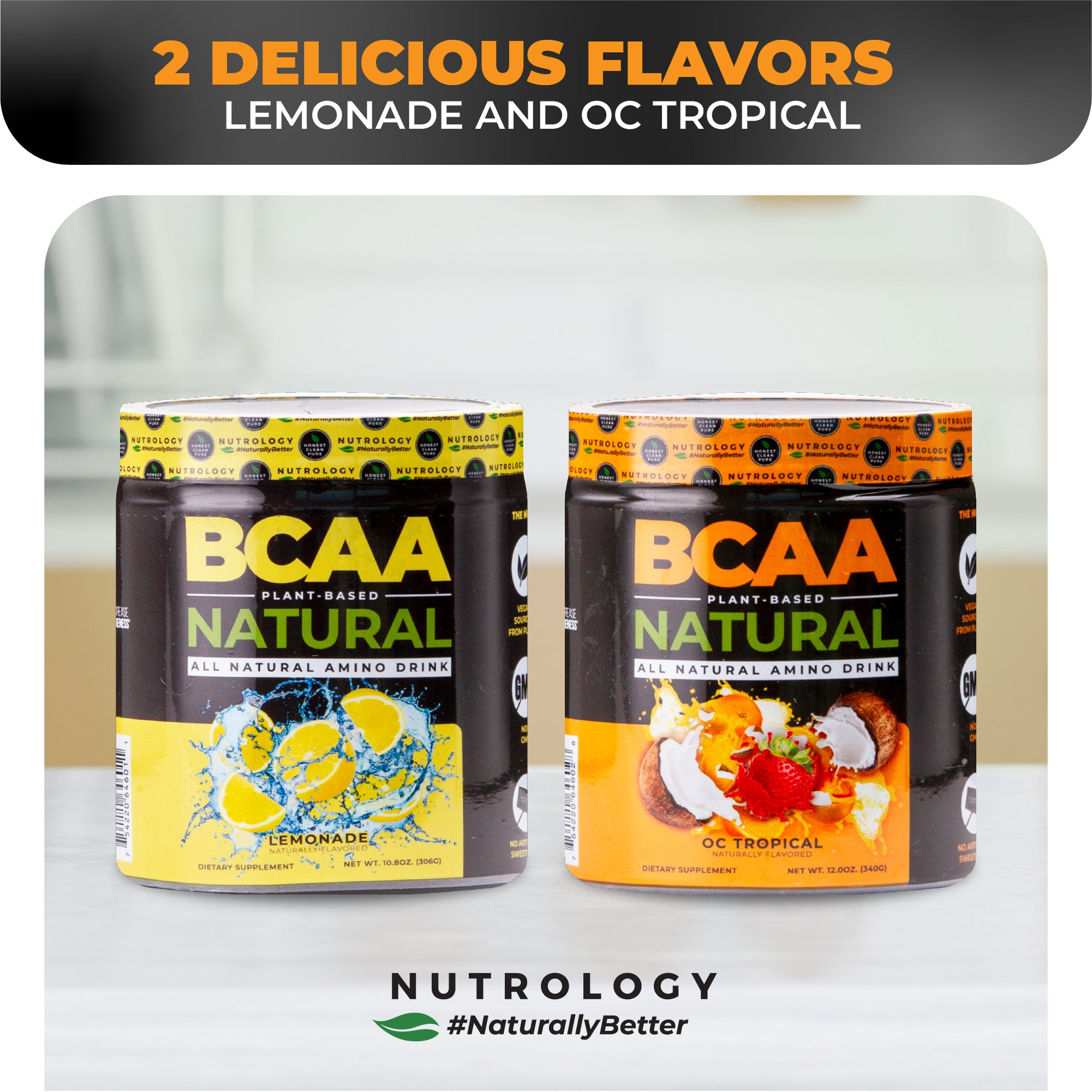 Nutrology | BCAA Natural - Plant Sourced Amino Drink
