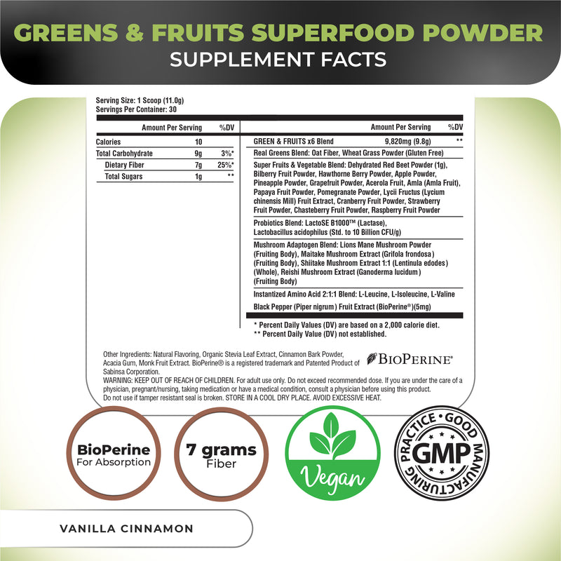 GREENS & FRUITS - Natural Superfood Powder