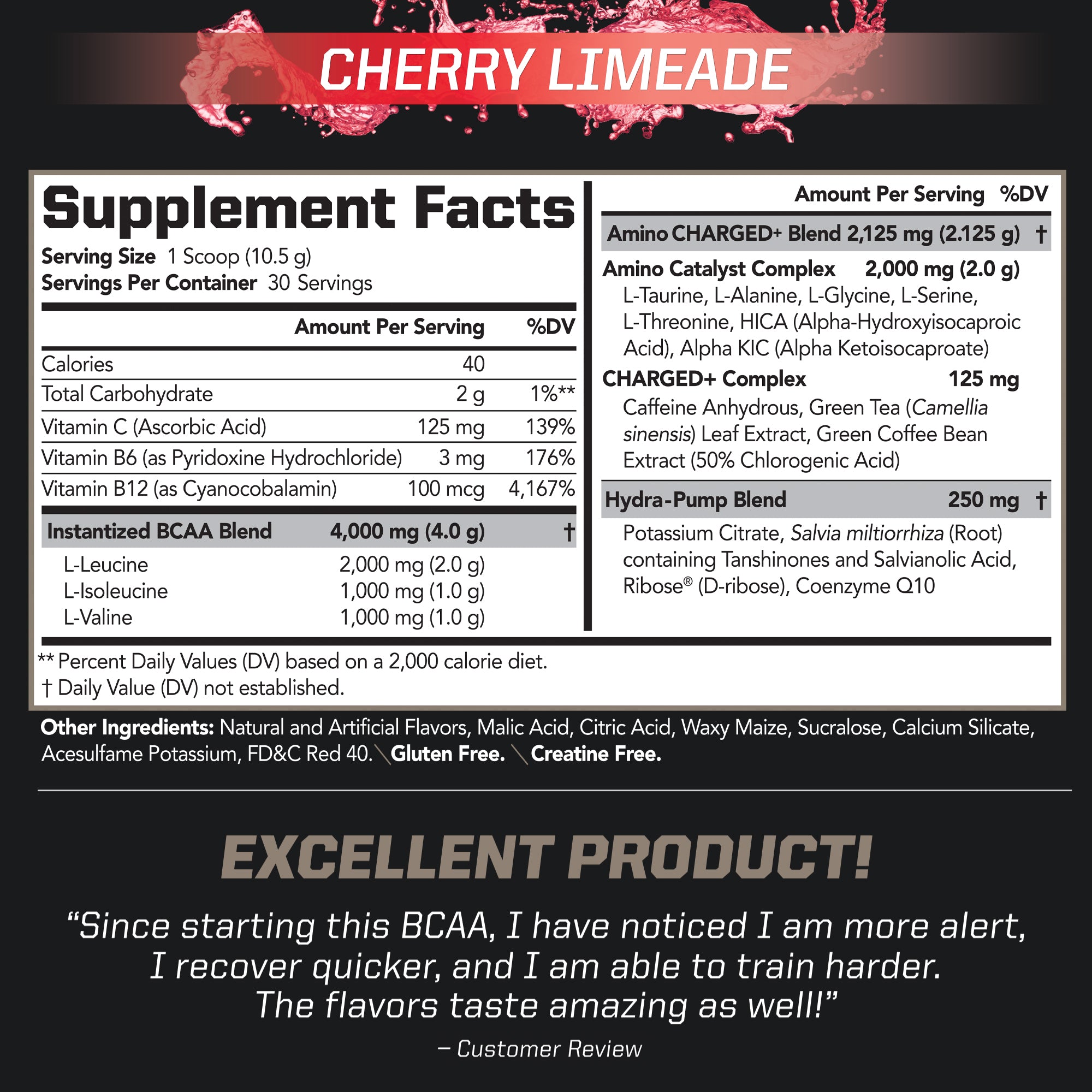 BCAA Charged Delicious Amino Acid Drink Mix