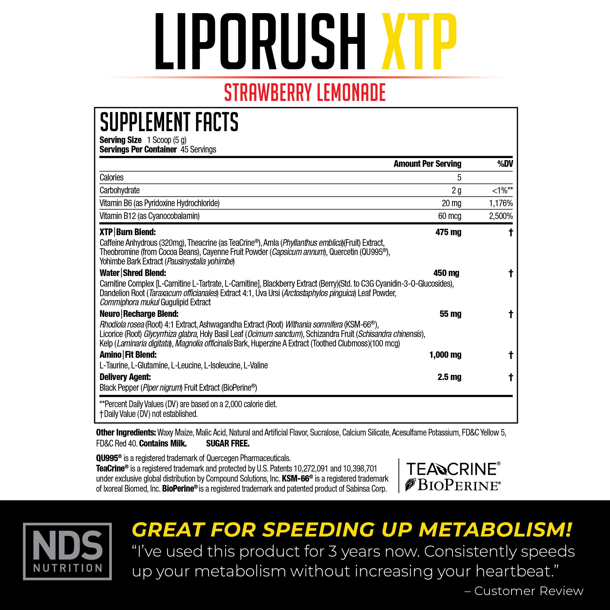 LipoRush® XTP Extreme Thermogenic Fat Burning Powder