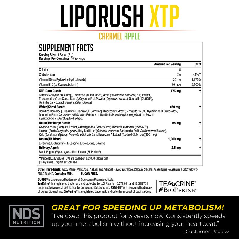 LipoRush® XTP Extreme Thermogenic Fat Burning Powder